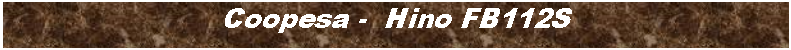 Cuadro de texto: Coopesa -  Hino FB112S