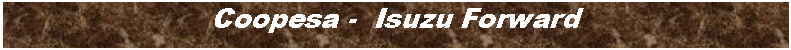 Cuadro de texto: Coopesa -  Isuzu Forward 
