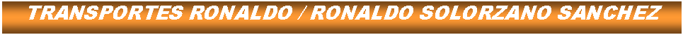 Cuadro de texto: TRANSPORTES RONALDO / RONALDO SOLORZANO SANCHEZ