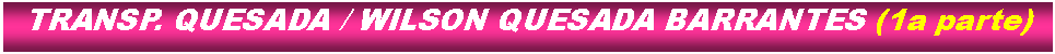 Cuadro de texto: TRANSP. QUESADA / WILSON QUESADA BARRANTES (1a parte)