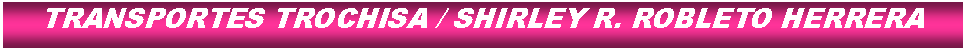 Cuadro de texto: TRANSPORTES TROCHISA / SHIRLEY R. ROBLETO HERRERA