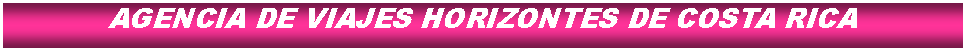 Cuadro de texto: AGENCIA DE VIAJES HORIZONTES DE COSTA RICA